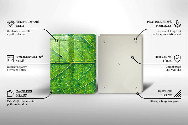 Skleněná krájecí deska Přírodní listové žíly