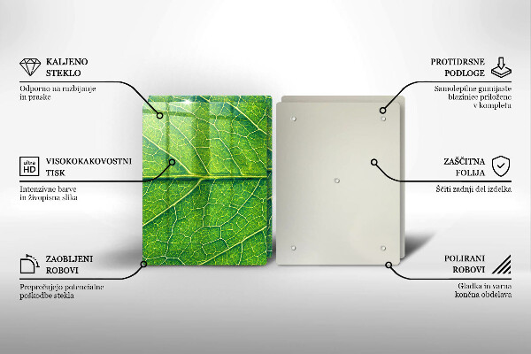 Skleněná krájecí deska Přírodní listové žíly