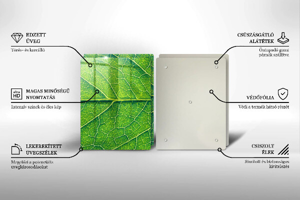 Skleněná krájecí deska Přírodní listové žíly