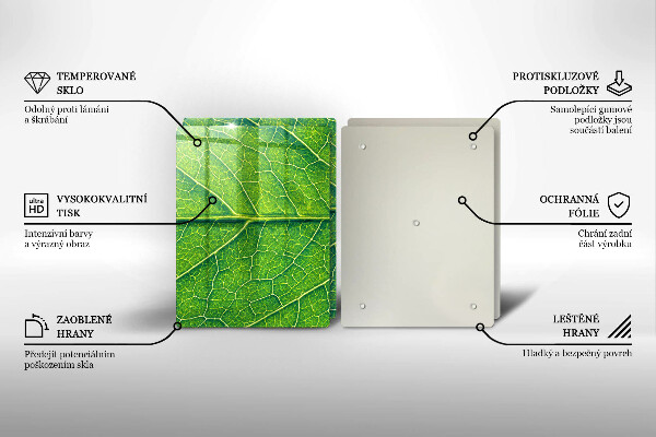 Skleněná krájecí deska Přírodní listové žíly