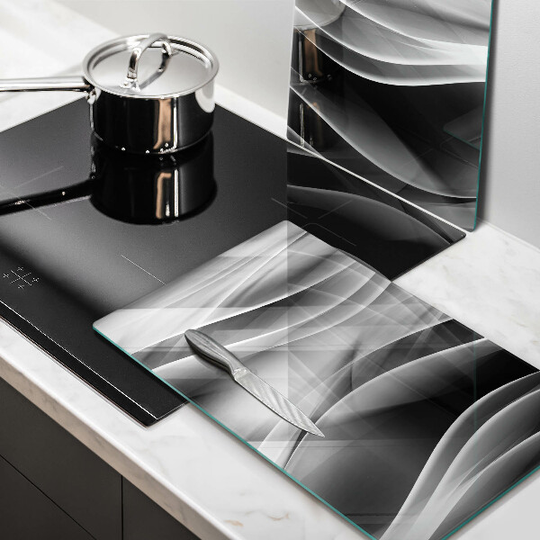 Skleněná krájecí deska Abstraktní linie kouře