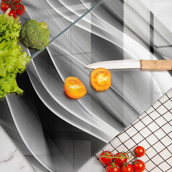 Skleněná krájecí deska Abstraktní linie kouře