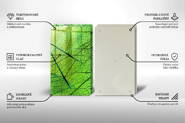 Skleněná krájecí deska Přírodní listové žíly