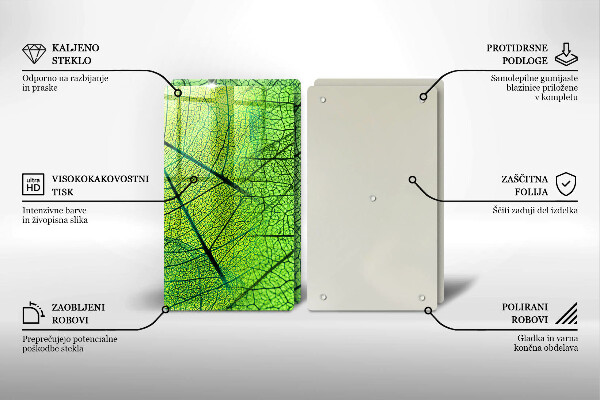 Skleněná krájecí deska Přírodní listové žíly