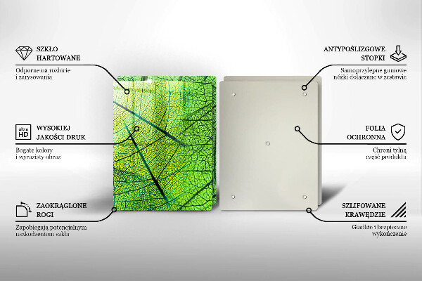 Skleněná krájecí deska Přírodní listové žíly