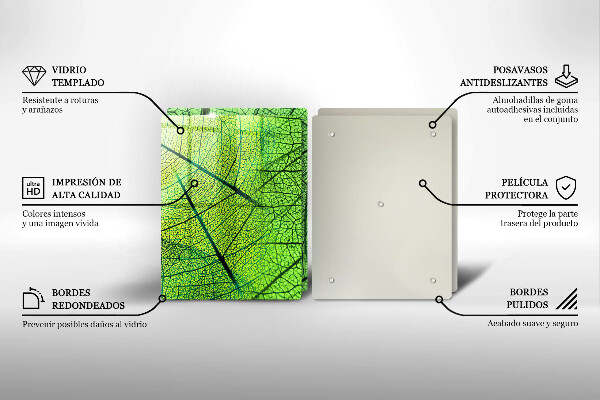 Skleněná krájecí deska Přírodní listové žíly