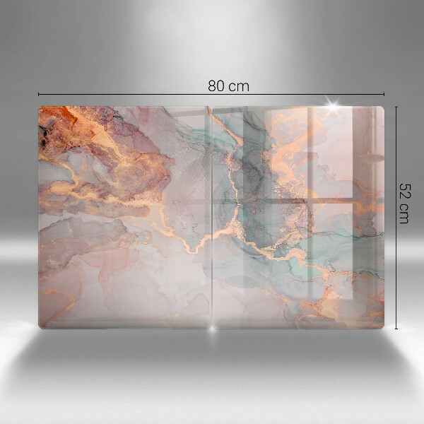 Skleněná krájecí deska Mramor se zlatem