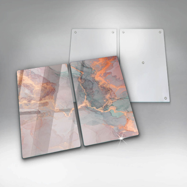 Skleněná krájecí deska Mramor se zlatem