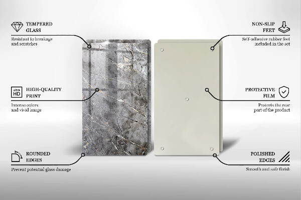 Skleněná krájecí deska Textura kamene