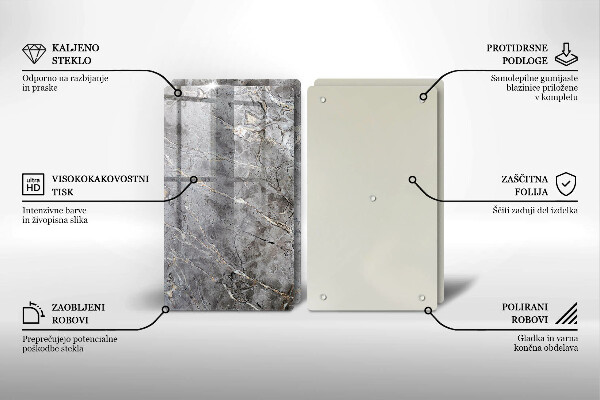 Skleněná krájecí deska Textura kamene