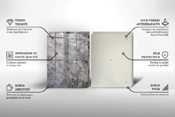 Skleněná krájecí deska Textura kamene