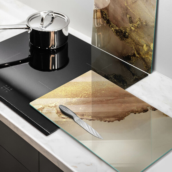 Skleněná krájecí deska Zlatá abstrakce