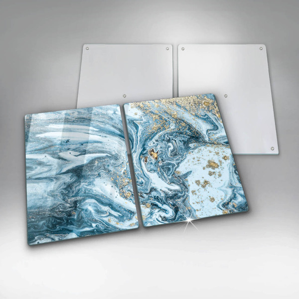 Skleněná krájecí deska Struktura se zlatem