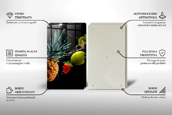 Skleněné krájecí prkénko Ovoce ve vodě