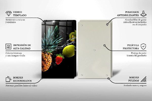 Skleněné krájecí prkénko Ovoce ve vodě