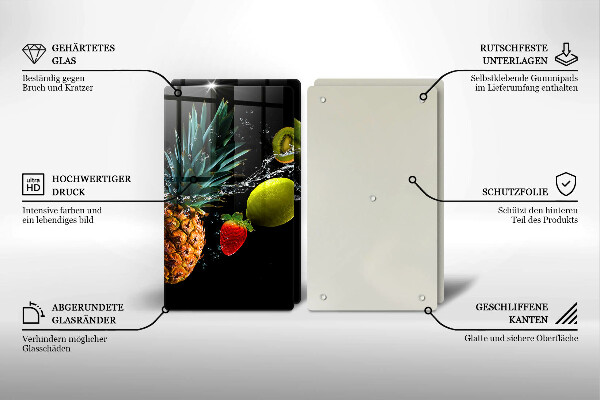 Skleněné krájecí prkénko Ovoce ve vodě