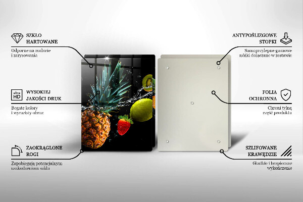 Skleněné krájecí prkénko Ovoce ve vodě