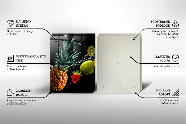 Skleněné krájecí prkénko Ovoce ve vodě