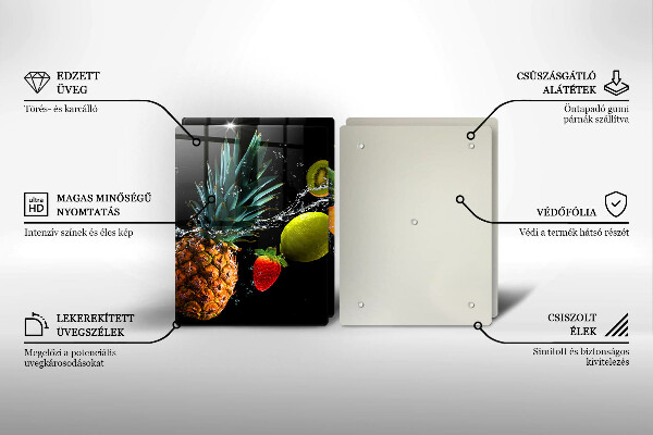 Skleněné krájecí prkénko Ovoce ve vodě