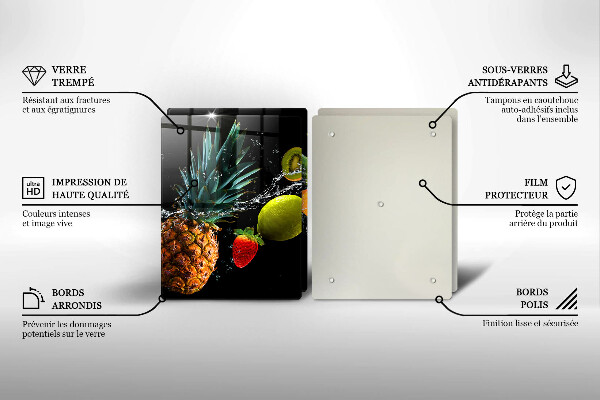 Skleněné krájecí prkénko Ovoce ve vodě