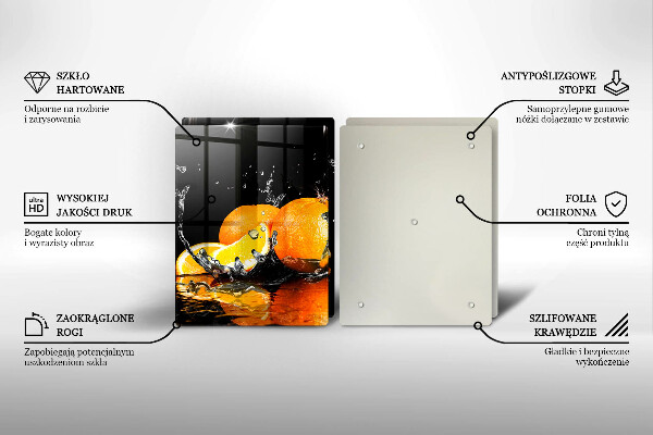 Skleněná krájecí deska Šťavnaté oranžové ovoce