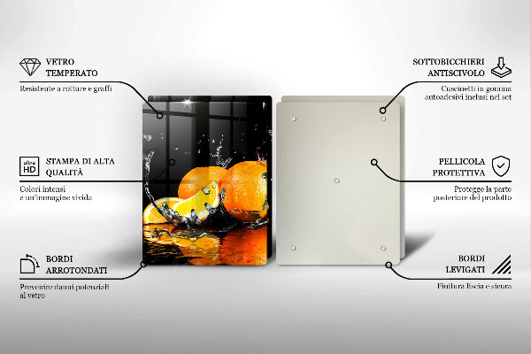 Skleněná krájecí deska Šťavnaté oranžové ovoce