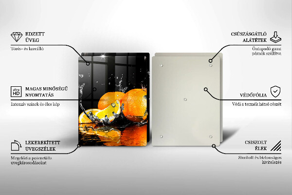 Skleněná krájecí deska Šťavnaté oranžové ovoce