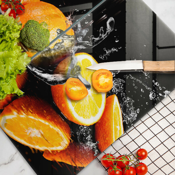 Skleněná krájecí deska Šťavnaté oranžové ovoce