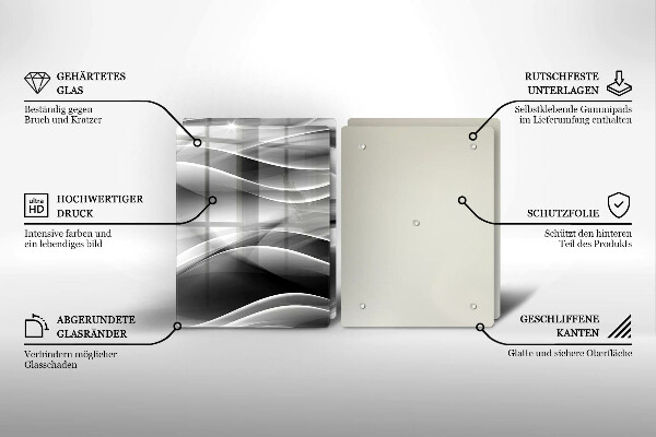 Skleněná krájecí deska Abstrakce jemné linie