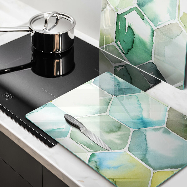 Skleněná krájecí deska Akvarel šestiúhelníky