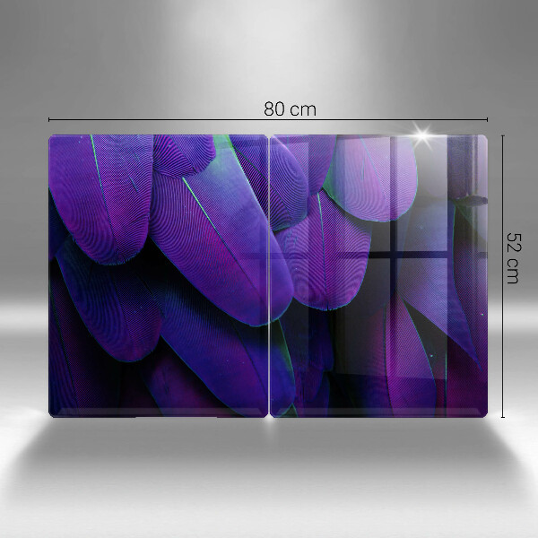 Skleněná krájecí deska Neonové peří