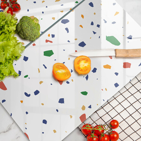 Skleněné krájecí prkénko Barevná kamenina