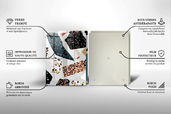 Skleněné krájecí prkénko Kamenina