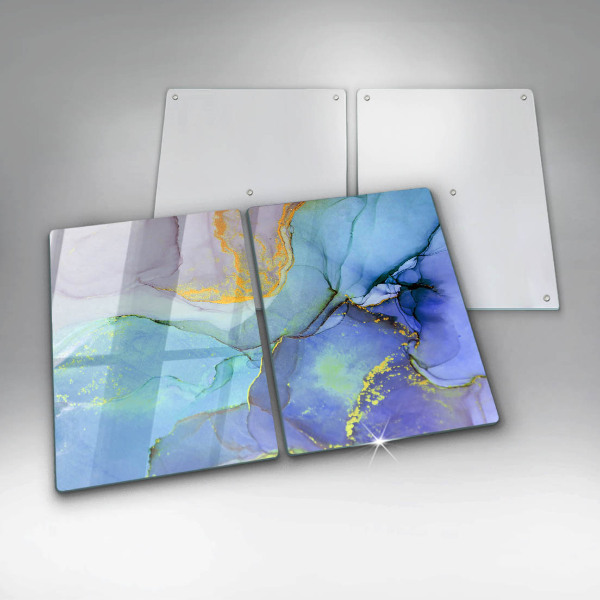 Skleněné krájecí prkénko Prasklý zlatý kámen