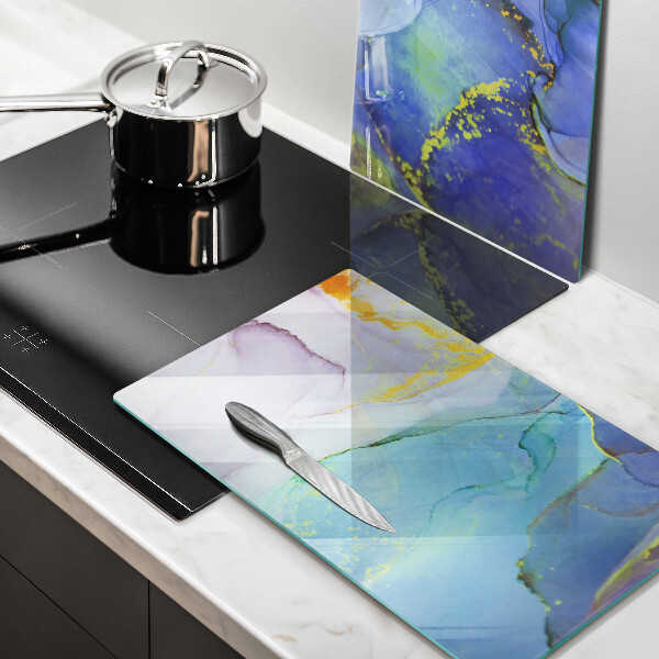 Skleněné krájecí prkénko Prasklý zlatý kámen