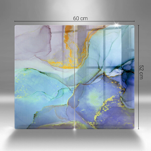 Skleněné krájecí prkénko Prasklý zlatý kámen