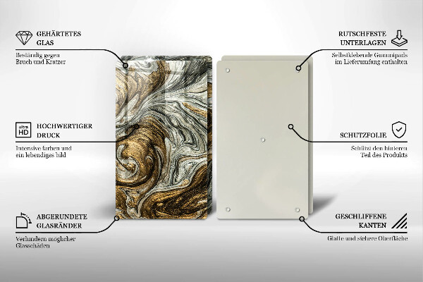 Skleněné krájecí prkénko Bohatá abstrakce