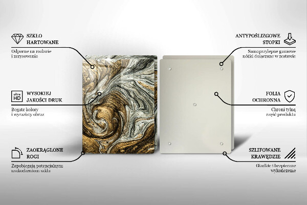 Skleněné krájecí prkénko Bohatá abstrakce