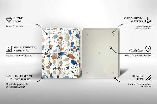 Skleněné krájecí prkénko Dekorativní kamenina