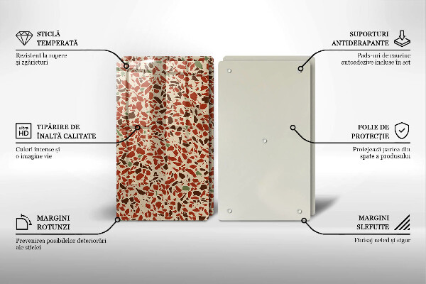 Skleněné krájecí prkénko Jemná kamenina