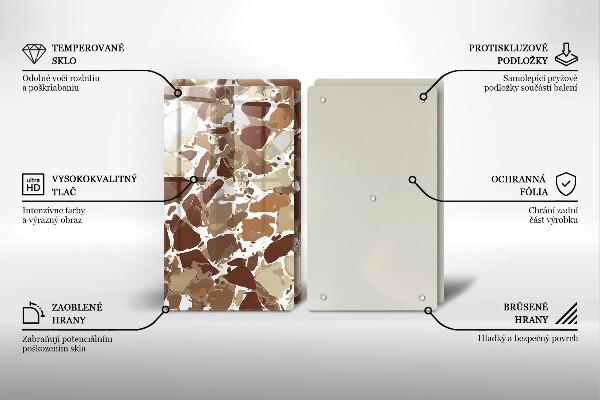 Skleněné krájecí prkénko Kamenné dekorativní skvrny