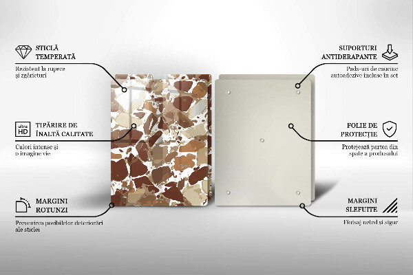 Skleněné krájecí prkénko Kamenné dekorativní skvrny