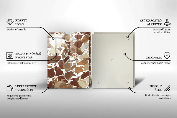 Skleněné krájecí prkénko Kamenné dekorativní skvrny