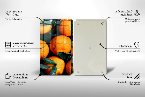 Skleněné krájecí prkénko Pomeranč