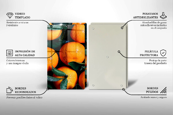 Skleněné krájecí prkénko Pomeranč