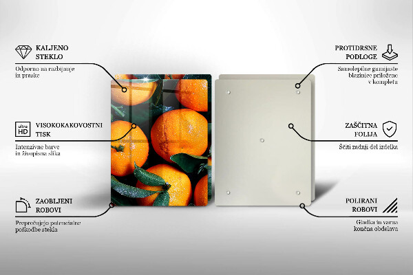 Skleněné krájecí prkénko Pomeranč