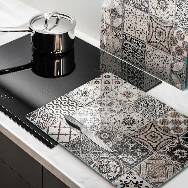 Skleněná krájecí deska Dekorativní dlaždice