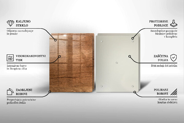 Skleněná krájecí deska Textura dřeva