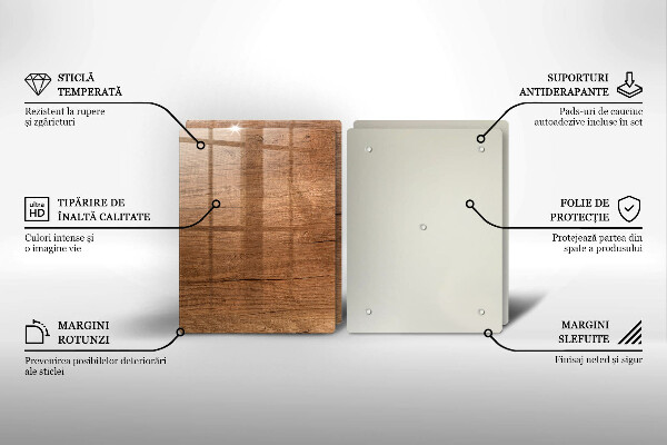 Skleněná krájecí deska Textura dřeva