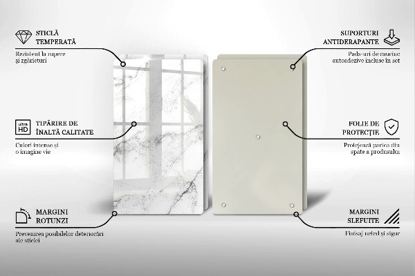 Skleněná krájecí deska Elegantní textura mramoru